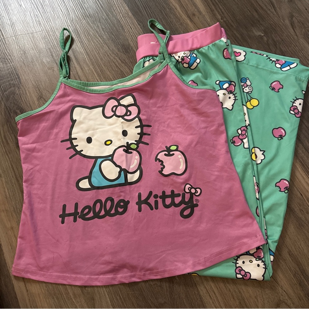 Hello Kitty Pink and Mint Pajama Set